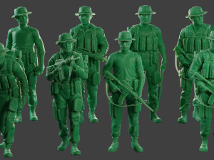 modern jungle soldiers mjs1 pack 4 3D Print Model