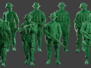 modern jungle soldiers mjs1 pack 4 3D Print Model