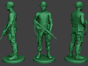 modern jungle soldiers mjs1 pack 4 3D Print Model
