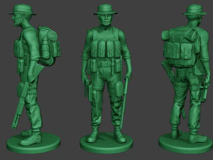 modern jungle soldiers mjs1 pack 4 3D Print Model