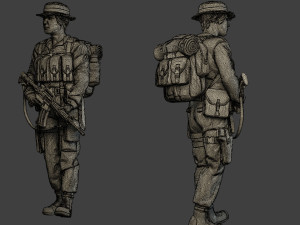 modern jungle soldiers mjs1 pack 4 3D Print Model