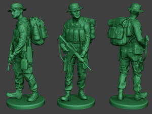 modern jungle soldiers mjs1 pack 4 3D Print Model