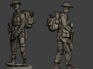 modern jungle soldiers mjs1 pack 4 3D Print Model