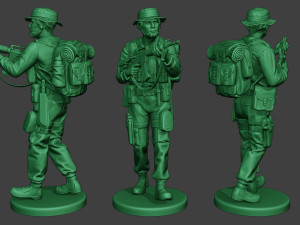 modern jungle soldiers mjs1 pack 4 3D Print Model