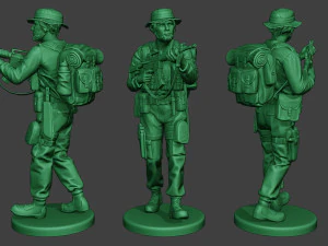 modern jungle soldiers mjs1 pack 4 3D Print Model