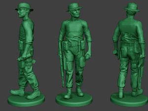 modern jungle soldiers mjs1 pack 4 3D Print Model