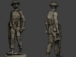 modern jungle soldiers mjs1 pack 4 3D Print Model