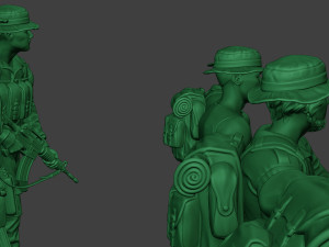 modern jungle soldiers mjs1 pack 4 3D Print Model