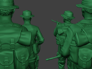 modern jungle soldiers mjs1 pack 4 3D Print Model