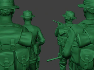 modern jungle soldiers mjs1 pack 4 3D Print Model