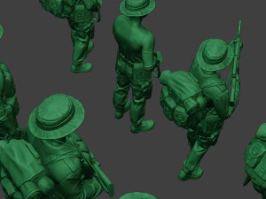 modern jungle soldiers mjs1 pack 4 3D Print Model