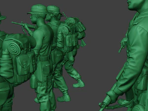 modern jungle soldiers mjs1 pack 4 3D Print Model