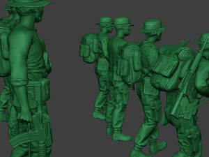 modern jungle soldiers mjs1 pack 4 3D Print Model