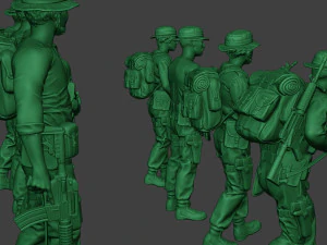 modern jungle soldiers mjs1 pack 4 3D Print Model