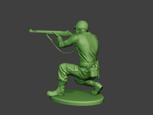 american soldier ww2 shoot crouch a12 3D Принт Модель