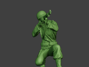 american soldier ww2 shoot crouch a12 3D Принт Модель