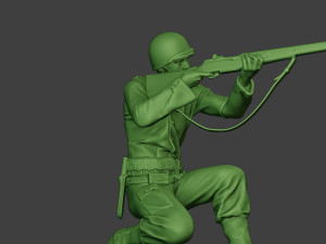 american soldier ww2 shoot crouch a12 3D Принт Модель
