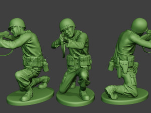 american soldier ww2 shoot crouch2 a12 3D 打印模型