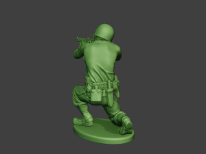 american soldier ww2 shoot crouch2 a12 3D-printmodel