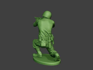 american soldier ww2 shoot crouch2 a12 3D Print Model