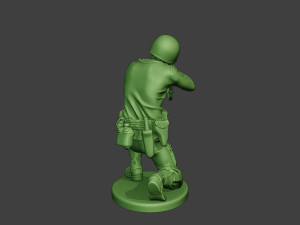 american soldier ww2 shoot crouch2 a12 3D-printmodel