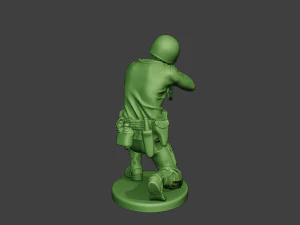 american soldier ww2 shoot crouch2 a12 3D Print Model