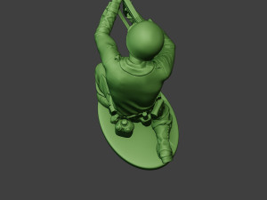 american soldier ww2 shoot crouch2 a12 3D-printmodel