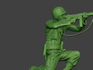american soldier ww2 shoot crouch2 a12 3D Print Model