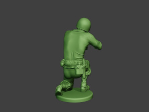 american soldier ww2 shoot crouch4 a12 Modelo de impresión 3D