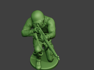 american soldier ww2 shoot crouch4 a12 Modelo de impresión 3D