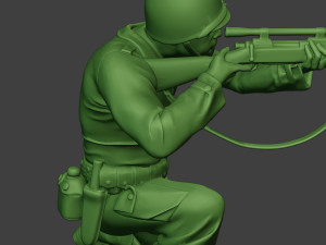 american soldier ww2 shoot crouch4 a12 Modelo de impresión 3D