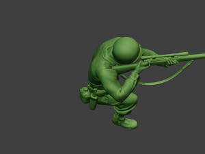 american soldier ww2 shoot crouch4 a12 Modelo de impresión 3D