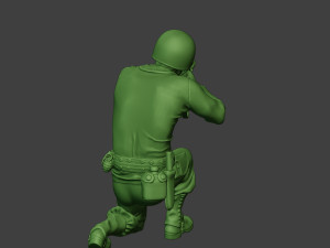 american soldier ww2 shoot crouch4 a12 Modelo de impresión 3D