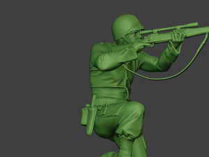 american soldier ww2 shoot crouch4 a12 Modelo de impresión 3D