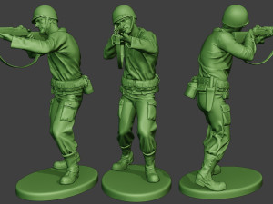 american soldier ww2 shoot stand a12 3D-Druckmodell