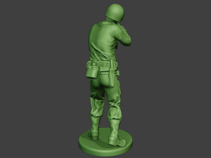 american soldier ww2 shoot stand a12 3D Принт Модель