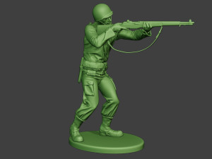 american soldier ww2 shoot stand a12 3D Принт Модель