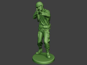 american soldier ww2 shoot stand a12 3D Print Model