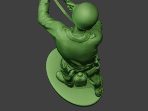 american soldier ww2 shoot stand a12 3D Print Model