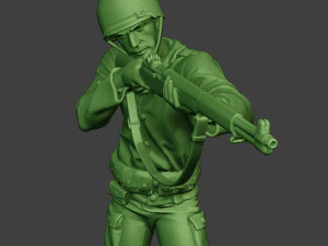 american soldier ww2 shoot stand a12 3D Print Model