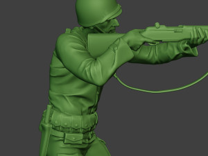 american soldier ww2 shoot stand a12 3D Принт Модель