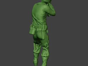 american soldier ww2 shoot stand a12 3D Print Model