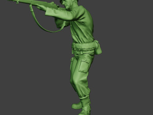 american soldier ww2 shoot stand a12 3D Принт Модель