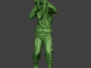 american soldier ww2 shoot stand a12 3D Print Model