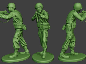 american soldier ww2 shoot stand2 a12 3D Print Model