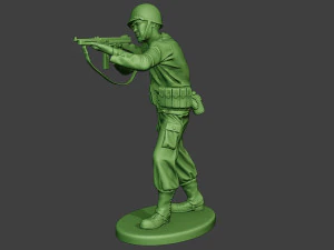 american soldier ww2 shoot stand2 a12 3D Print Model