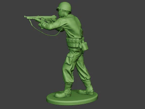 american soldier ww2 shoot stand2 a12 3D Print Model