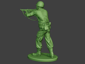 american soldier ww2 shoot stand2 a12 3D Print Model