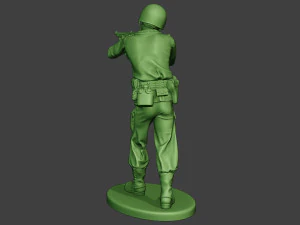 american soldier ww2 shoot stand2 a12 3D Print Model