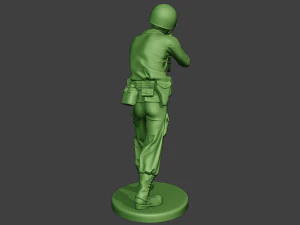 american soldier ww2 shoot stand2 a12 3D Print Model